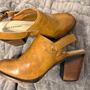 Pierre Dumas Women's Brown Block Heel Mules
